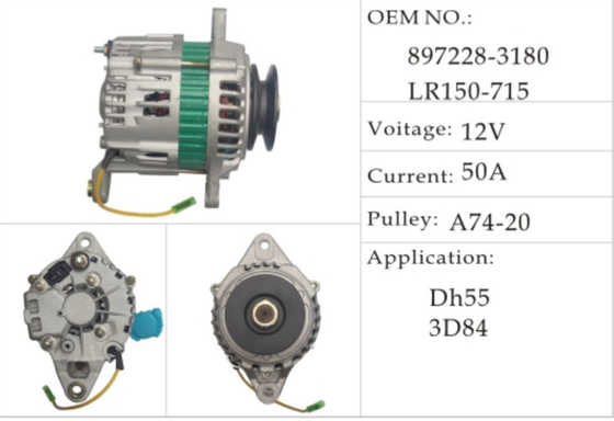 12V 50A A74-20 Doosan Jeneratör DH55 4JB1 897228-3180 LR15-715